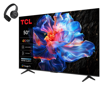 Telewizor 50" TCL 50V6C 50" LED 4K Google TV  + Tune 520BT Czarny